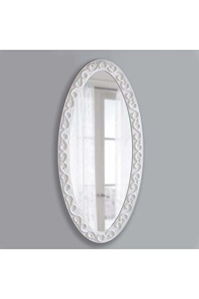 Dekordelisi Antik Avangarde Lilyum Boy Aynası Beyaz EN: 82 cm BOY: 168 cm