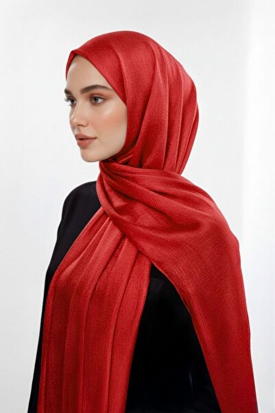 Mizalle Sim Dokulu Kırmızı Şal