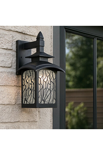 Hammer فانوس جداري خارجي اسود E27 مقاومة عالية للظروف الجوية