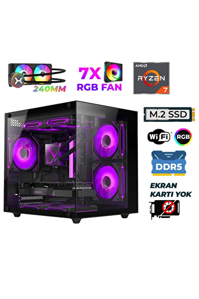 XASER Raze X50 Ryzen 7 9700X 16GB DDR5 Ram 512GB M.2 NVMe SSD Sıvı Soğutmalı ...