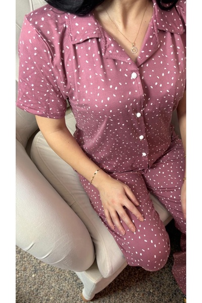 GÖNÜL Desenli Kısa Kol Pijama Takımı