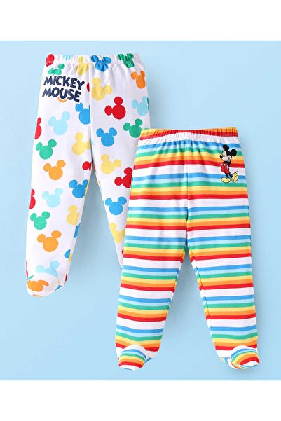 Babyhug Disney جوارب قطنية للأطفال مزودة برسومات ميكي ماوس (عبوة من قطعتين) -...