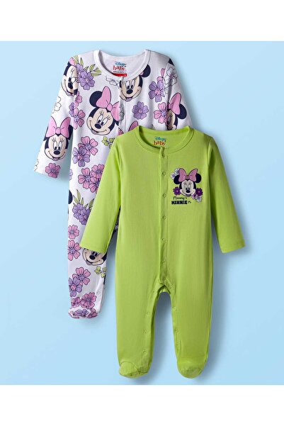 Babyhug Disney طقم نوم متشابك القدمين برسومات ميني ماوس (عبوة من قطعتين) - أخ...
