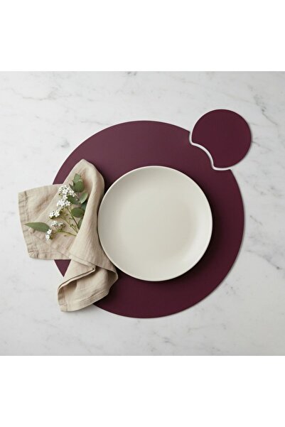 Grand Fine Art 2 Pieces of 4-Piece Leather American Service Set - Round Coast...