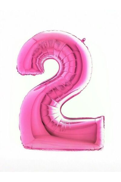 PARTİ SEPETİ بالون رقائقي على شكل رقم فوشيا 82 سم