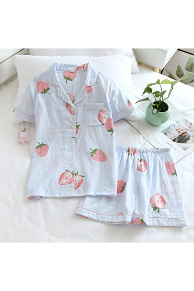 delis Women's "Strawberry" two-piece pajamas