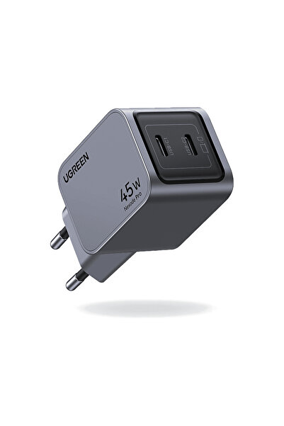 Ugreen Nexode Pro 45W GaN Hızlı Şarj Cihazı Type-C QC PD 2xUSB-C, Uzay Grisi,...