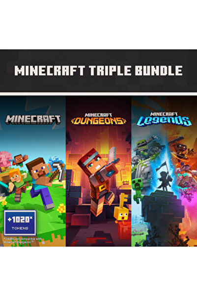 Sony PS4/PS5 Minecraft Üçlü Paket - Dijital PSN hesap - CD Değildir