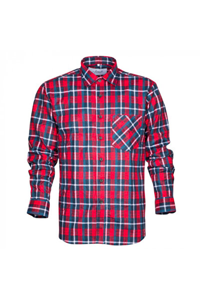 ardon Cămașă de lucru bărbați, bumbac 100%, roșu-albastru, Jonah