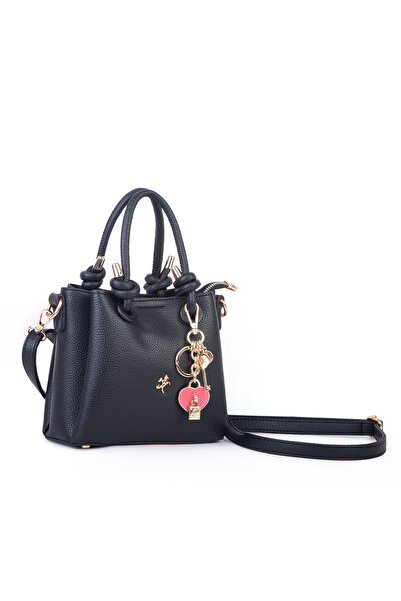 Nas Bag Women's Charmlı Mini Handbag and Crossbody Bag (Width: 19 Cm, Height:...
