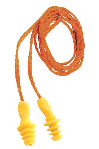 ardon Earplugs with cord and box, yellow color, 28 DB, P201