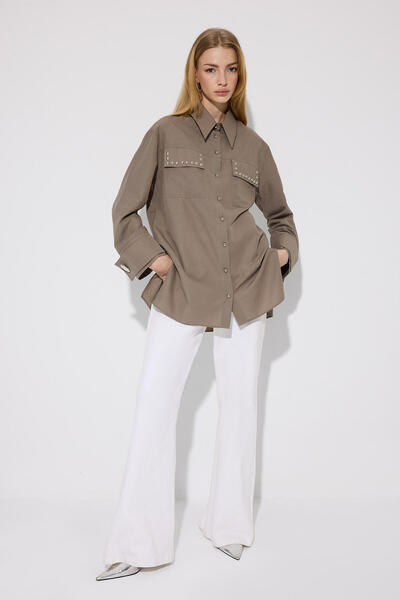 Touché Privé قميص تروكلو من قماش البوبيلين