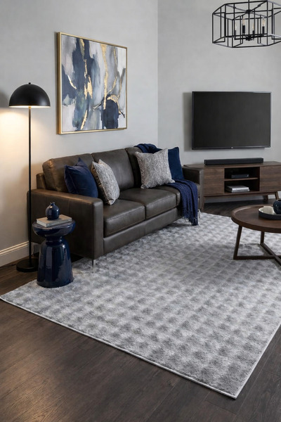 ALgorand Home Gray Soft Bubble Non-Slip Special Base Plush Carpet Runner