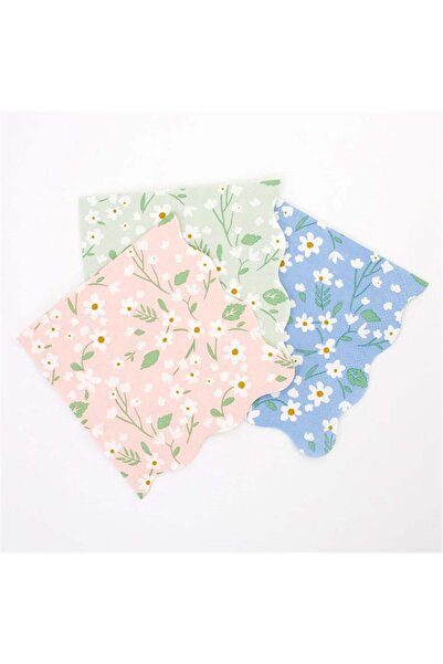 Meri Meri مناديل ديتسي بنقوش زهرية - مناديل مزينة بالزهور - مقاس L - عبوة من ...