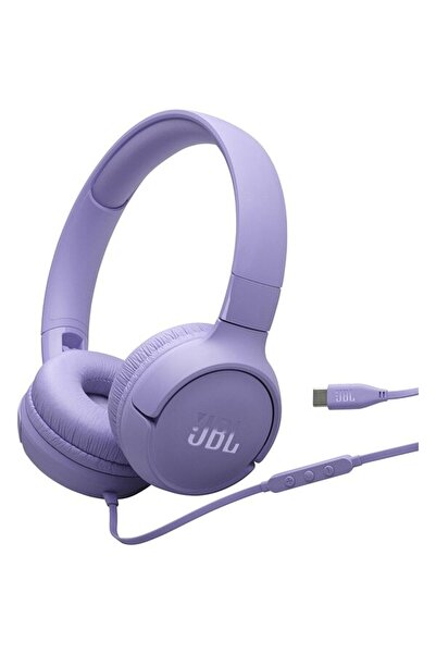 JBL Căști Tune 520C, cu fir, supraauriculare, microfon, USB-C, violet