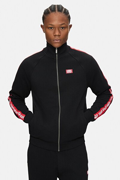 ecko unltd. Evander Men's Black Standard Fit Zippered Mock Neck Cardigan