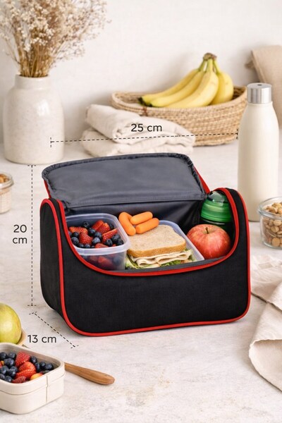 Arma House Siyah Geniş Hacimli Beslenme ve Düzenleyici Çanta | Okul, İş ve Se...