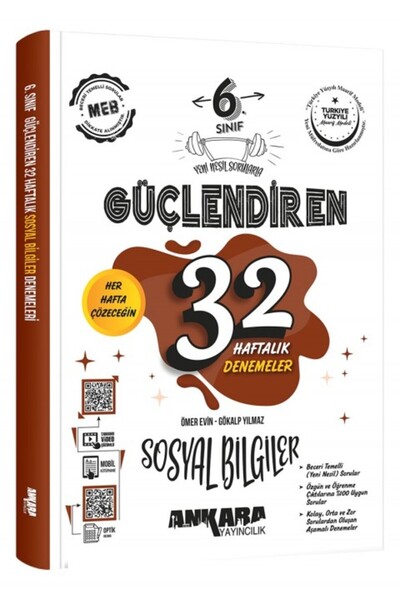 Ankara Yayıncılık ANKARA YAY. 6.SINIF GÜÇ. 32 HAFTALIK SOSYAL BİLİMLER KAZANI...