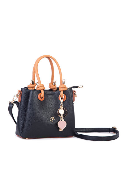 Nas Bag Women's Charmlı Mini Handbag and Crossbody Bag (Width: 19 Cm, Length:...