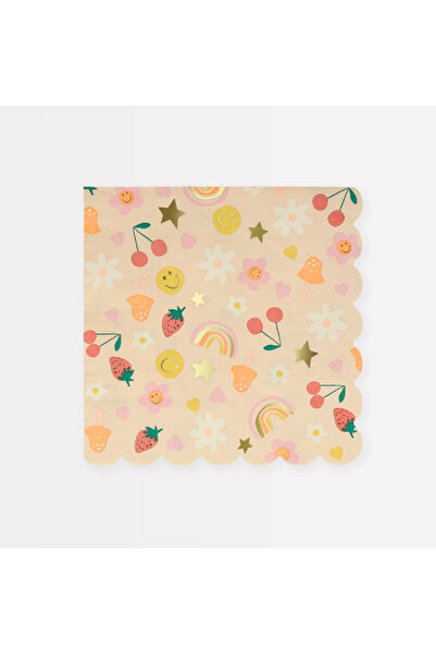 Meri Meri Μεγάλες Χαρτοπετσέτες με Εικονίδια Χαρούμενων Προσώπων - Χαρτοπετσέ...