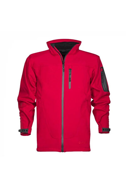 ardon Jachetă de iarnă impermeabilă roșie cu gluga, culoarea negru, softshell...