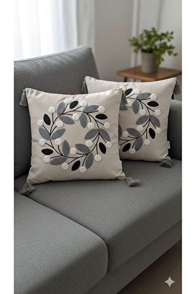 ESSENSE HOME & LİVİNG 2-Piece Punch Embroidered Living Room Balcony Bohemian ...