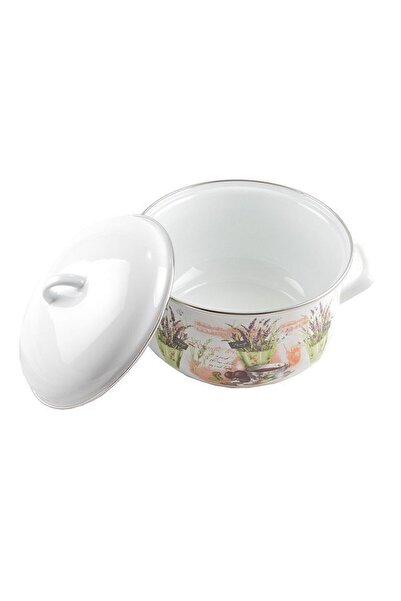 Perfect Home Емайлирана тенджера с капак 22 см 4,8 л