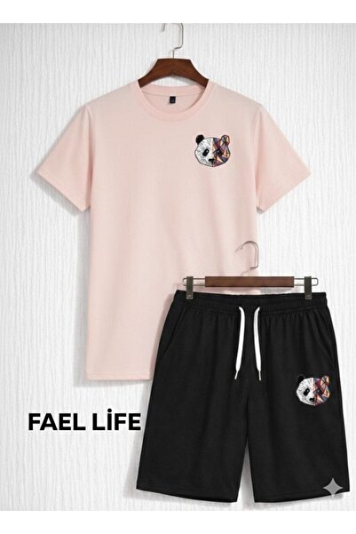 FAEL LİFE SET PANTALONI SCURȚI CU TĂIȘ LARG PENTRU FEMEI ȘI TRICOU CU IMPRIME...