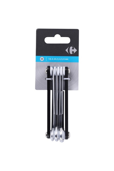 Carrefour Set 7 chei hexagonale Carrefour, 1.5-2-2.5-3-4-5-6 mm, Multicolor