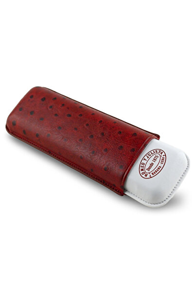 Habanos Romeo y Julieta Gerçek Deri Puro Kılıfı İkili 64 Ring - Kahve