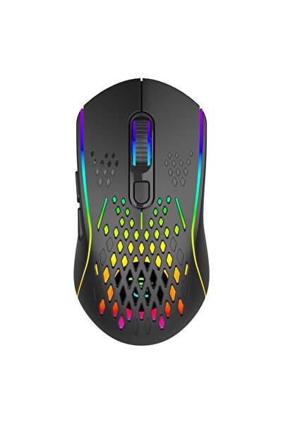 Proove Mouse de gaming wireless 2.4GHz, 6 butoane, 800–4800 DPI, iluminare LE...