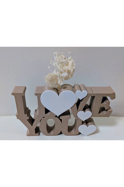 DU&ER إكسسوار زخرفي قائم بذاته مع مزهرية بتصميم I Love You