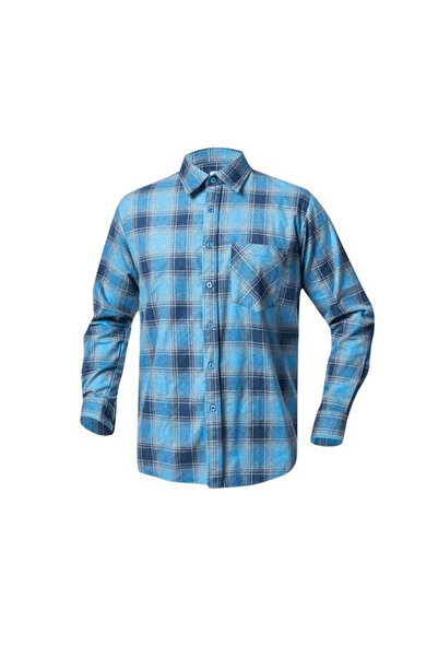 ardon Camasa de lucru flanel barbati, albastru-bleu, 100% bumbac, URBAN