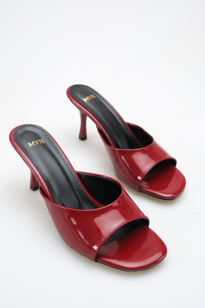 meyra'nın ayakkabıları Women's Heeled Sandals Burgundy Patent Leather