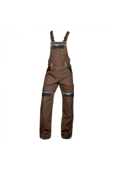 ardon Pantaloni de lucru maro 100% bumbac cu pieptar, COOL TREND