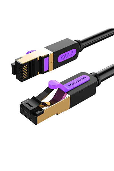 Vention Ethernet Cable Cat7, 1m, 10Gbps, SFTP, 2xRJ45, Black