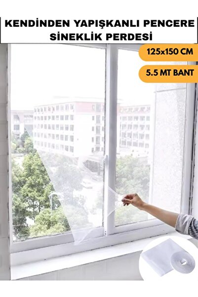 Macrostar Samolepljiva gotova zavjesa za prozore sa dvostrukim krilima 125x15...