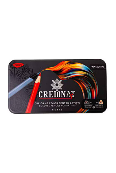 daço Creioane colorate cutie metalică 72 de culori DACO CC472