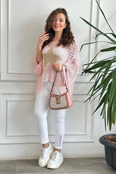 Yağmur Butik بنطال جينز ليكرا عالي الخصر مقطوع بالليزر