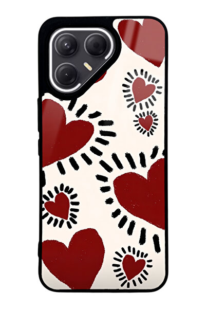 Spoyi حافظة هاتف تكنو بوفا 7 برو بتصميم برش هارت لامعة