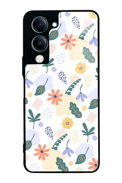 Spoyi Vivo Y19 Glossy Phone Case with Tiny Flowers Design