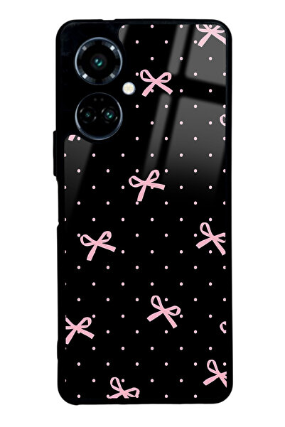 Spoyi Tecno Camon 19 Pembe Kurdele Tasarımlı Glossy Telefon Kılıfı