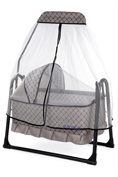 Joyko Baby Keten Tüllü Anne Yanı Sallanır Portatif Sepet Beşik