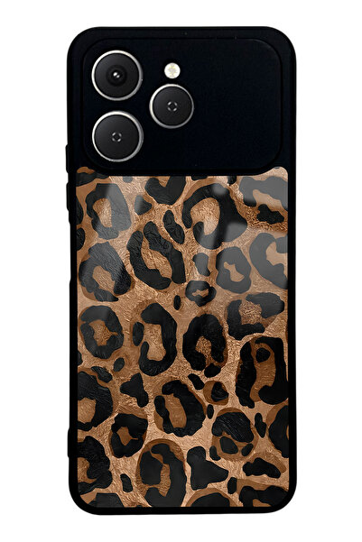 Spoyi Tecno Spark 40 Leopar Tasarımlı Glossy Telefon Kılıfı
