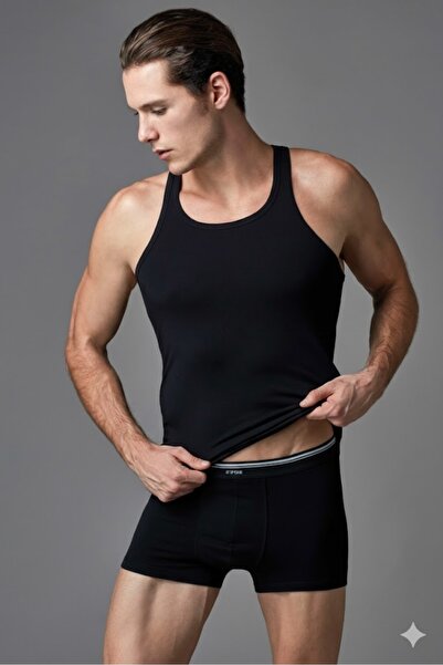 Eros Men's Cotton Compact Cross Back Sports Undershirt 2 Pack Ers002