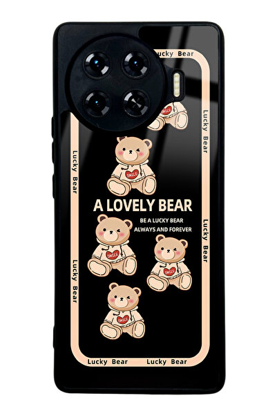 Spoyi Tecno Spark 20 Pro Plus Lucky bear Tasarımlı Glossy Telefon Kılıfı