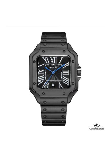 Caverton Mair Caverton Mayer watch, all black with a steel strap