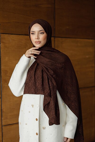 QASSA SHAL Organic Dubai g Pattern Bitter Coffee Shawl