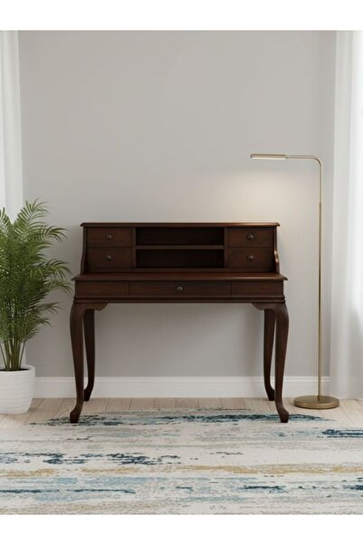 Gazzini Furniture Crown Fransız Still Raflı Ahşap Çalışma Masası 70x110