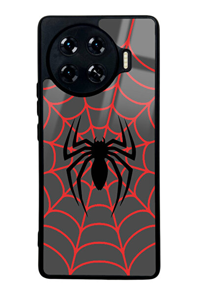 Spoyi Tecno Spark 20 Pro Plus Spider Tasarımlı Glossy Telefon Kılıfı